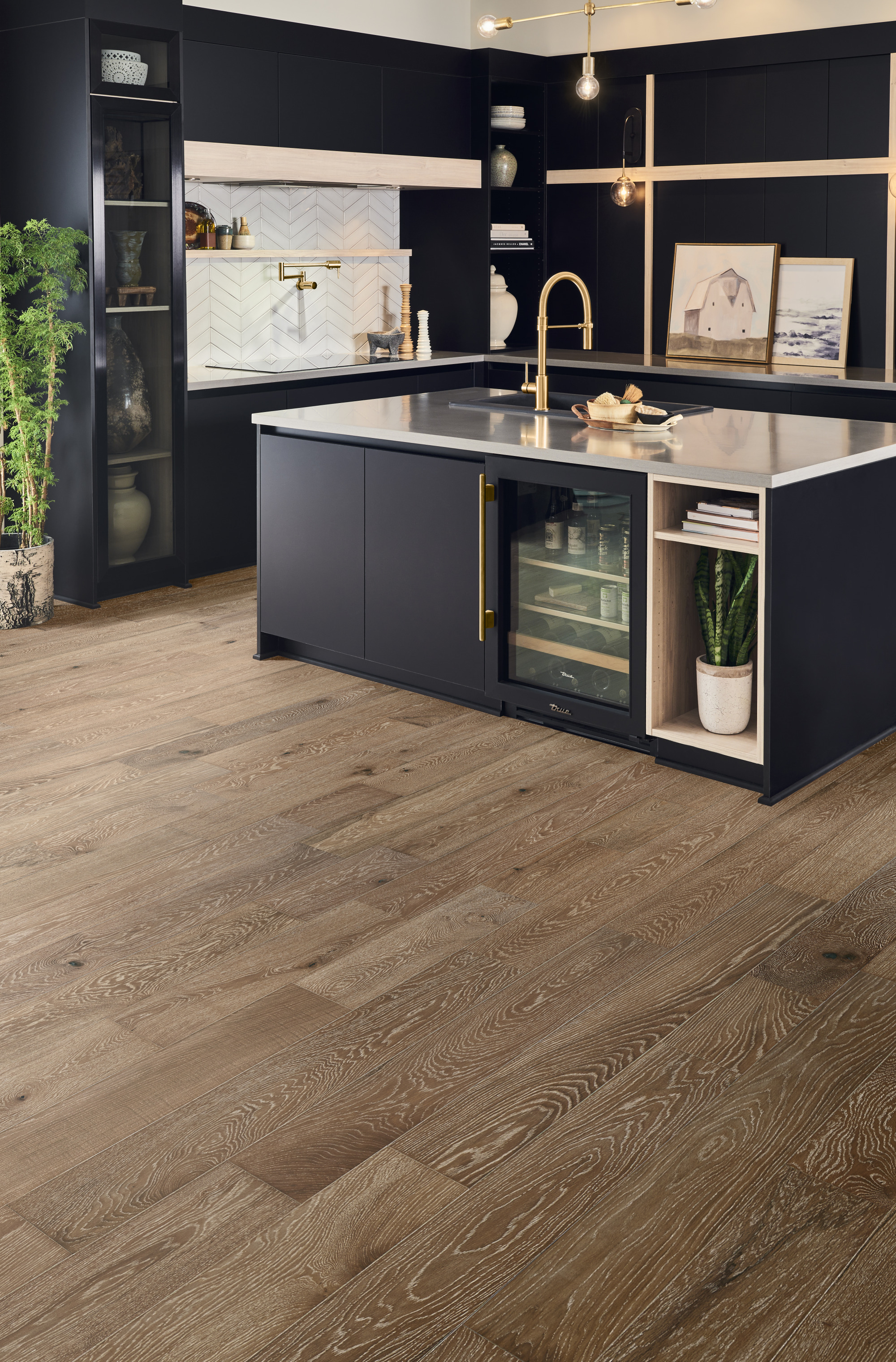Hardwood Rustics Park City Herringbone Sundance HPLS37SUDF1