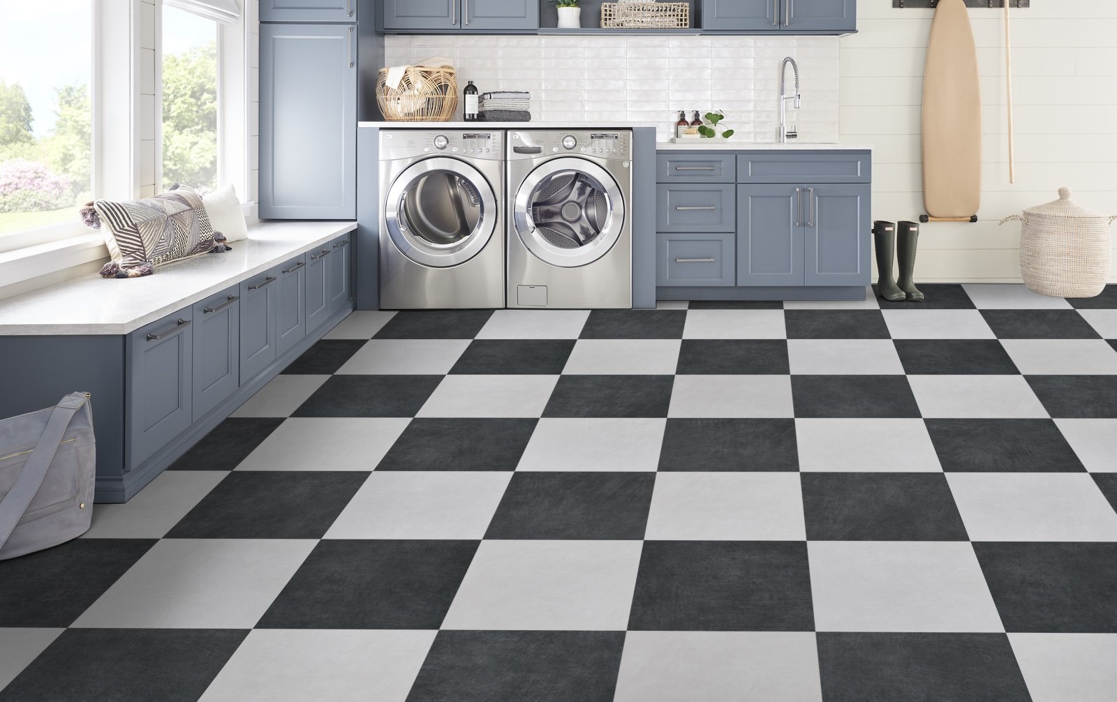 Vinyl-Y Luxury Vinyl ADURA®Flex Villa Sandstone FXT420 | Mannington