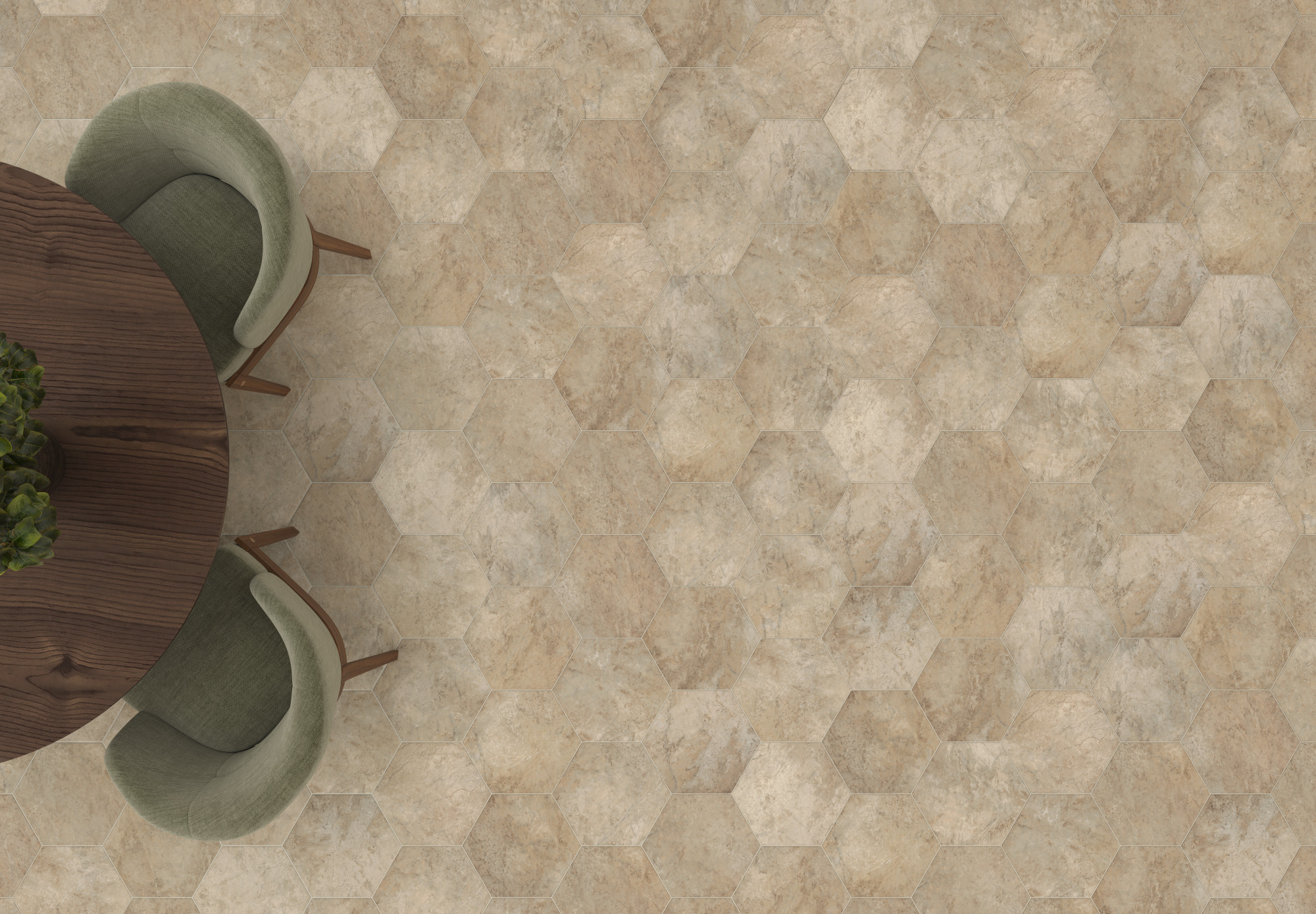 Luxury Vinyl ADURA®APEX Luxxe Hexagon Caviar APS200 | Mannington
