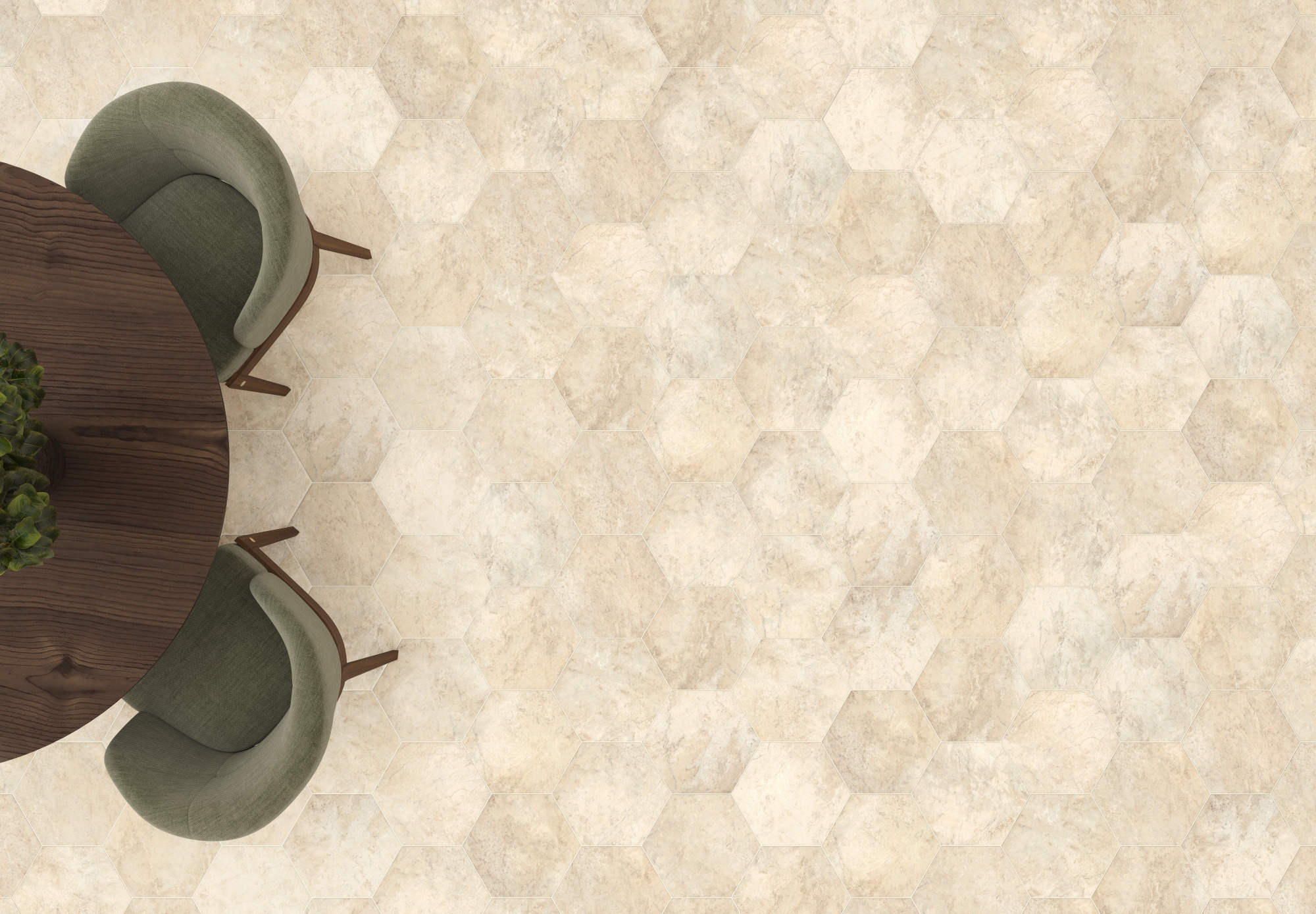 Luxury Vinyl ADURA®APEX Luxxe Hexagon Pearl APS201 | Mannington