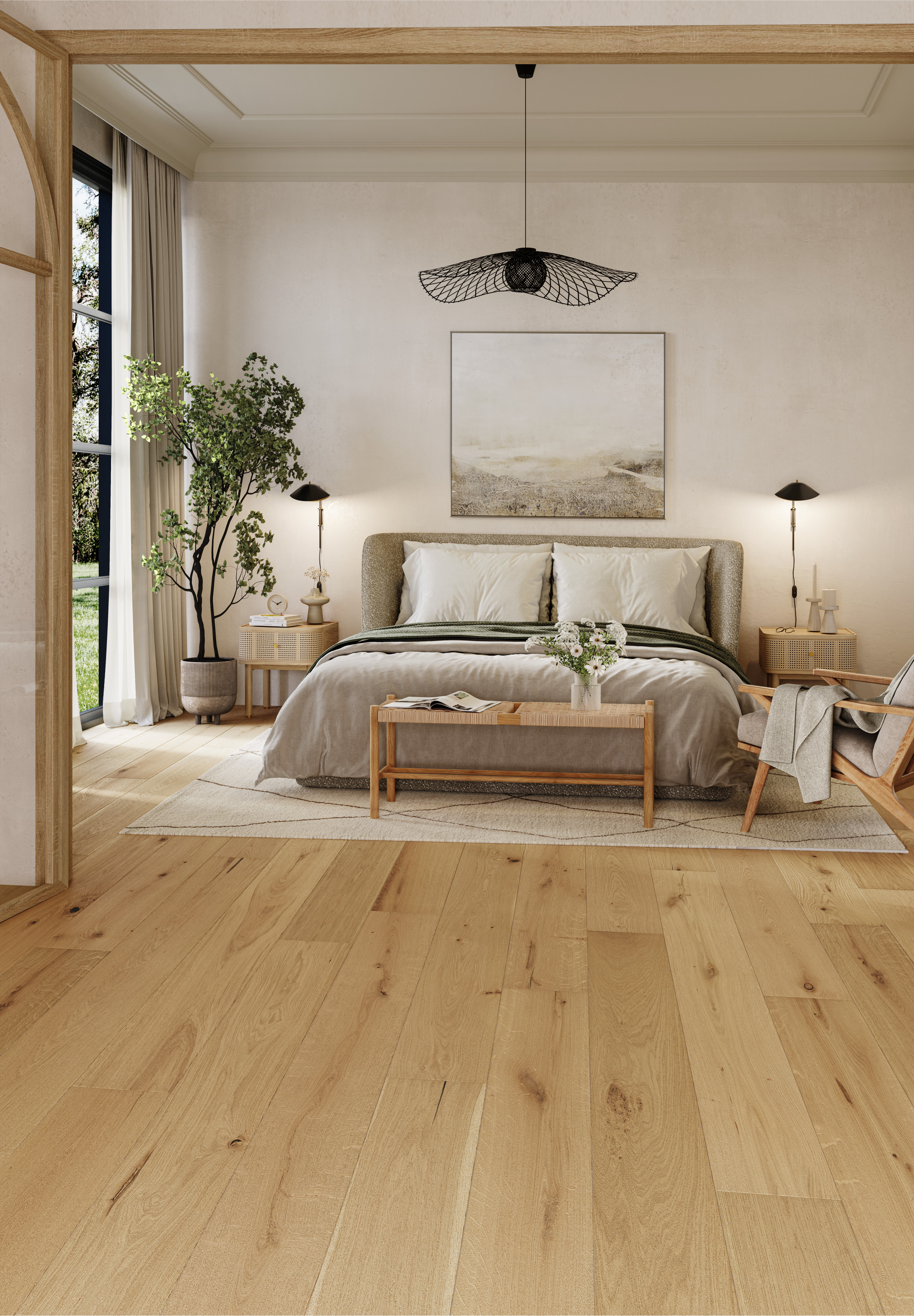 Hardwood Rustics Monogram Crema MNG08CRM1 | Mannington