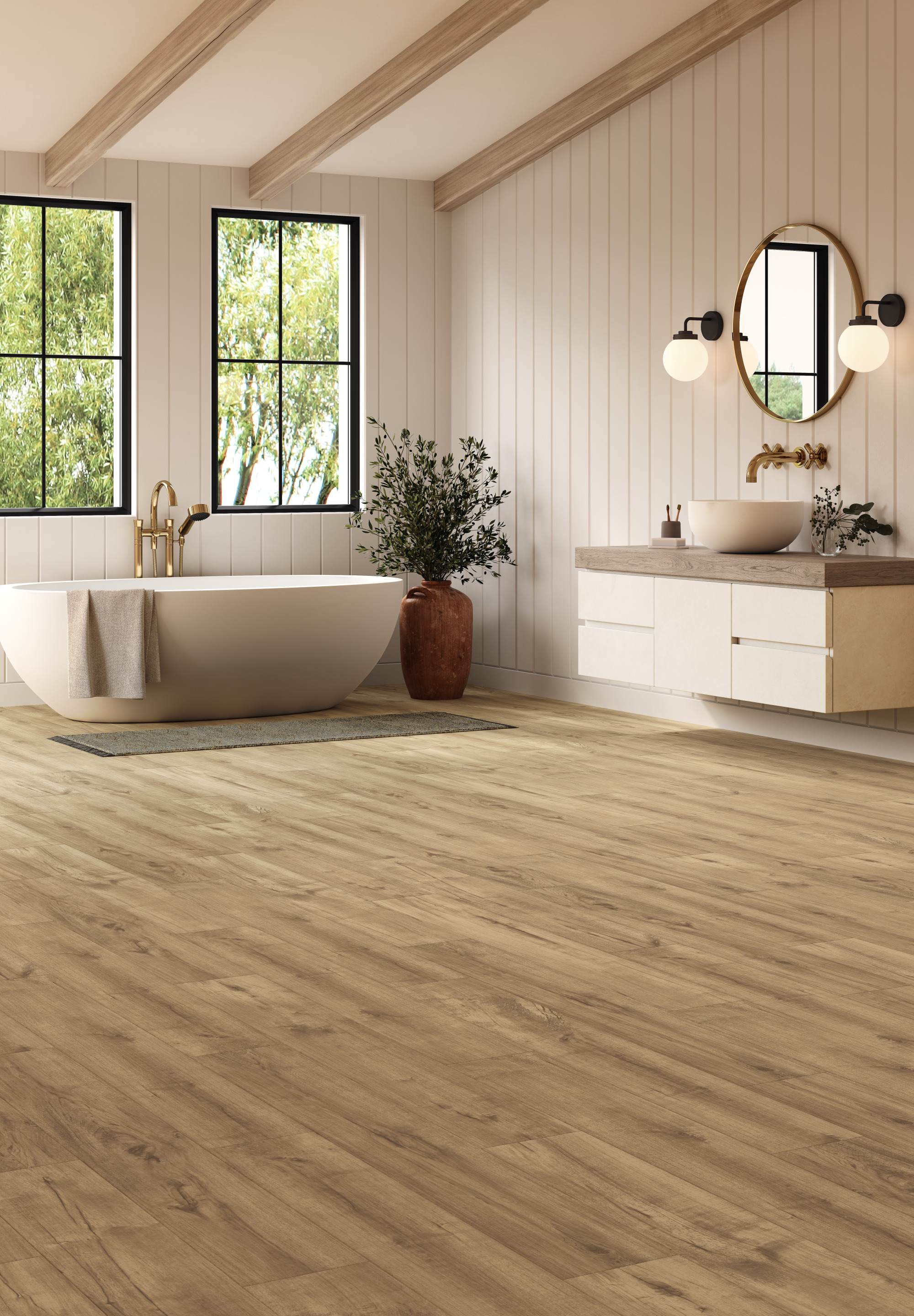 台*ー様 066 BAUM UND PFERDGARTEN 厚手 ストレッチ デ Luxury Vinyl ADURA®PRO Rigid Mountain Maple Trail RSP109 | Mannington